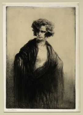  Edgar Chahine  (Vienna, 1874 - Parigi, 1947) : Nina.  - Auction Ancient, modern  [..]
