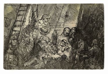  Rembrandt Harmenszoon van Rijn  (Leida,, 1606 - Amsterdam,, 1669) : Circoncisione nella stalla.  - Asta Arte antica, moderna e contemporanea - Libreria Antiquaria Gonnelli - Casa d'Aste - Gonnelli Casa d'Aste