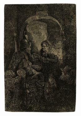  Rembrandt Harmenszoon van Rijn  (Leida,, 1606 - Amsterdam,, 1669) : Un suonatore  [..]
