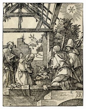  Albrecht Dürer  (Norimberga,, 1471 - 1528) : Natività di Cristo.  - Auction Ancient, modern and contemporary art - Libreria Antiquaria Gonnelli - Casa d'Aste - Gonnelli Casa d'Aste