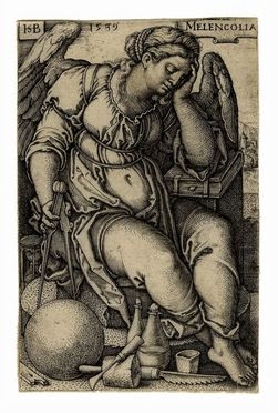  Hans Sebald Beham  (Norimberga,, 1500 - Francoforte,, 1550) : Melencolia.  - Auction Ancient, modern and contemporary art - Libreria Antiquaria Gonnelli - Casa d'Aste - Gonnelli Casa d'Aste