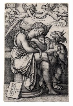 Hans Sebald Beham  (Norimberga,, 1500 - Francoforte,, 1550) : Pacientia.  - Auction Ancient, modern and contemporary art - Libreria Antiquaria Gonnelli - Casa d'Aste - Gonnelli Casa d'Aste