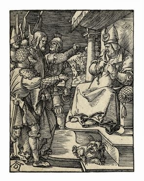  Albrecht Dürer  (Norimberga,, 1471 - 1528) : Cristo davanti a Caifa.  - Auction Ancient, modern and contemporary art - Libreria Antiquaria Gonnelli - Casa d'Aste - Gonnelli Casa d'Aste