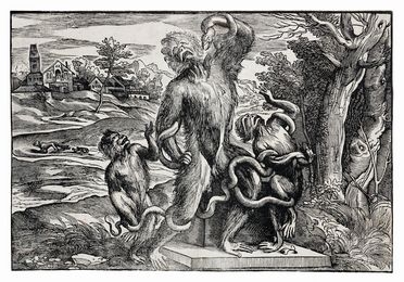  Nicolò Boldrini  (Vicenza (?),, ) : Caricatura del Laocoonte.  - Auction Ancient,  [..]