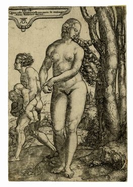  Heinrich Aldegrever  (Paderborn, 1502 - Soest, 1560) : Rhea Silvia.  - Auction Ancient, modern and contemporary art - Libreria Antiquaria Gonnelli - Casa d'Aste - Gonnelli Casa d'Aste