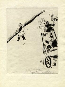  Marc Chagall  (Vitebsk, 1887 - St. Paul de  Vence, 1985) : Rencontre d'un paysan.  [..]