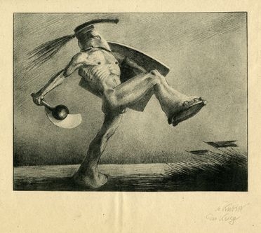  Alfred Kubin  (Leitmeritz, 1877 - Zwickledt, 1959) : Der Krieg.  - Asta Arte antica,  [..]