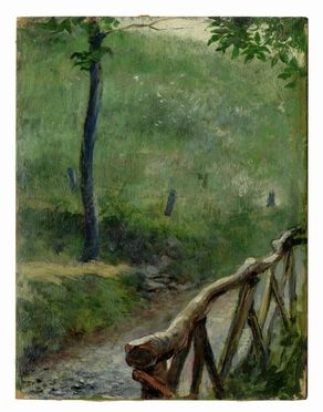  Mariano Fortuny y Madrazo  (Granada, 1871 - Venezia, 1949) : Sentiero nel bosco.  [..]