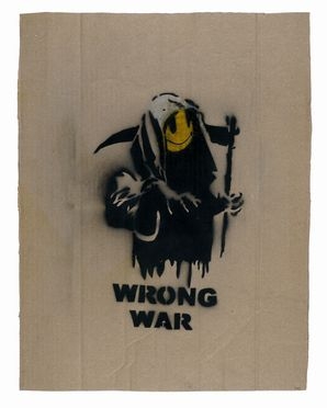  Banksy  (Bristol, 1974) : Wrong war.  - Asta Arte antica, moderna e contemporanea  [..]