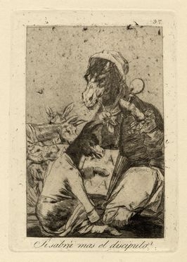  Francisco Goya y Lucientes  (Fuendetodos,, 1746 - Bordeaux,, 1828) : Si sabrà mas el discipulo?  - Auction Ancient, modern and contemporary art - Libreria Antiquaria Gonnelli - Casa d'Aste - Gonnelli Casa d'Aste