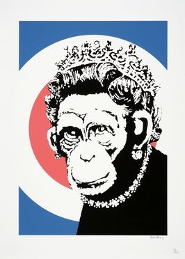  Banksy  (Bristol, 1974) : Monkey Queen.  - Asta Arte antica, moderna e contemporanea - Libreria Antiquaria Gonnelli - Casa d'Aste - Gonnelli Casa d'Aste