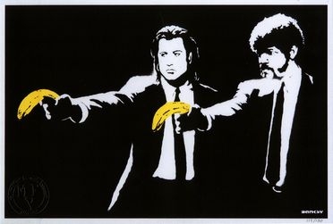  Banksy  (Bristol, 1974) [da] : Pulp Fiction.  - Auction Ancient, modern and contemporary  [..]