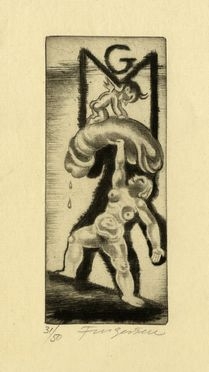  Michel Fingesten  (Buczkowitz, 1883 - Cerisano, 1943) : Incisione erotica.  - Auction Ancient, modern and contemporary art - Libreria Antiquaria Gonnelli - Casa d'Aste - Gonnelli Casa d'Aste