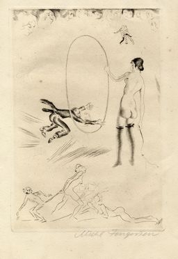  Michel Fingesten  (Buczkowitz, 1883 - Cerisano, 1943) : Incisione erotica.  - Auction  [..]