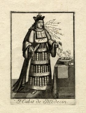  Nicolas de Larmessin  (Parigi,, 1632 - 1694) [da] : Habit de Medecin.  - Auction  [..]