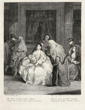  Charles Joseph Flipart  (Parigi,, 1721 - Madrid,, 1797) : Di degno Cavalier tenera  [..]