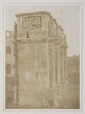  Frédéric Flachéron  (Lione, 1813 - Parigi, 1883) : Roma. Arco di Costantino.  -  [..]