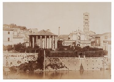  Tommaso Cuccioni  (Romà,  - Roma, 1864) : Roma. Veduta del Tevere con il  [..]