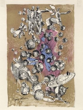  Jacques Villon  (Blainville-Crevon, 1875 - 1963) : Dance of the universe.  - Auction Ancient, modern and contemporary art - Libreria Antiquaria Gonnelli - Casa d'Aste - Gonnelli Casa d'Aste