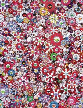  Takashi Murakami  (Itabashi, 1962) : Skulls and Flowers Red.  - Auction Ancient, modern and contemporary art - Libreria Antiquaria Gonnelli - Casa d'Aste - Gonnelli Casa d'Aste