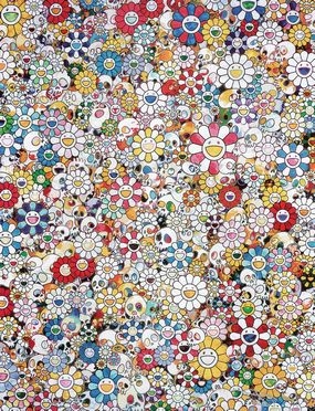  Takashi Murakami  (Itabashi, 1962) : Skulls and Flowers Multicolor.  - Auction Ancient, modern and contemporary art - Libreria Antiquaria Gonnelli - Casa d'Aste - Gonnelli Casa d'Aste
