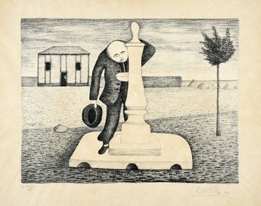  Giuseppe Viviani  (Agnano, 1898 - Pisa, 1965) : Il bevitore d'acqua.  - Auction Ancient, modern and contemporary art - Libreria Antiquaria Gonnelli - Casa d'Aste - Gonnelli Casa d'Aste