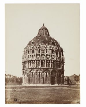  Enrico Van Lint  (Pisa, 1808 - 1884) : Pisa. Il Battistero.  - Auction Fotografie storiche - Libreria Antiquaria Gonnelli - Casa d'Aste - Gonnelli Casa d'Aste