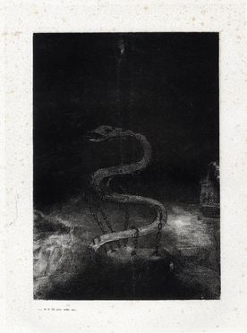  Odilon Redon  (Bordeaux, 1840 - Parigi, 1916) : Et le lia pour mille ans.  - Auction  [..]