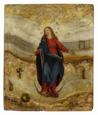  Anonimo toscano fine XVI-inizio XVII secolo : La Vergine Immacolata su falce di  [..]