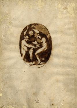 Ovale con tre giovani donne in lite.  - Auction Ancient, modern and contemporary art - Libreria Antiquaria Gonnelli - Casa d'Aste - Gonnelli Casa d'Aste