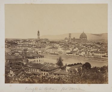  Alphonse Bernoud  (Meximieux, 1820 - Lione, 1889) : Panorama di Firenze.  - Asta Fotografie storiche - Libreria Antiquaria Gonnelli - Casa d'Aste - Gonnelli Casa d'Aste