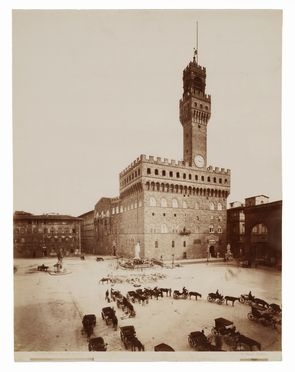  Alfred August Noack  (Dresda, 1833 - Genova, 1895) : Firenze. Palazzo Vecchio.  - Asta Fotografie storiche - Libreria Antiquaria Gonnelli - Casa d'Aste - Gonnelli Casa d'Aste