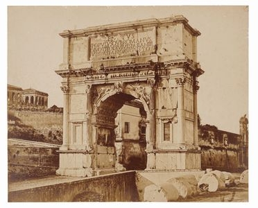  Tommaso Cuccioni  (Romà,  - Roma, 1864) [attribuito a] : Roma. Arco di Tito.  - Asta Fotografie storiche - Libreria Antiquaria Gonnelli - Casa d'Aste - Gonnelli Casa d'Aste
