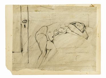  Bruno Cassinari  (Piacenza, 1912 - Milano, 1992) : Nudo femminile sdraiato.  - Auction Modern and Contemporary Art - Libreria Antiquaria Gonnelli - Casa d'Aste - Gonnelli Casa d'Aste