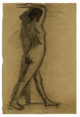  Anonimo del XX secolo : Nudo femmiile di schiena.  Medardo Rosso  - Auction Modern and Contemporary Art - Libreria Antiquaria Gonnelli - Casa d'Aste - Gonnelli Casa d'Aste