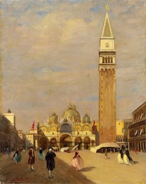  Oscar Scholl  (Cividale del Friuli, 1884 - Alessandria, 1950) : Venezia.  - Asta  [..]