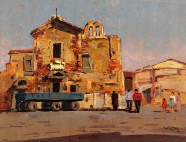  Angiolo Volpe  (Livorno, 1943) : Vecchia Livorno.  - Auction Modern and Contemporary  [..]