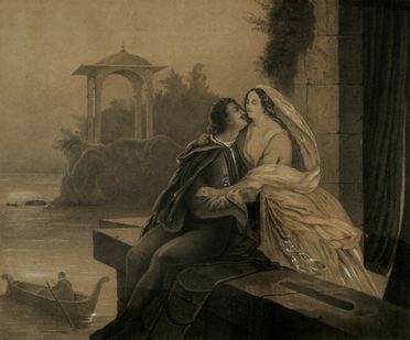  Anonimo tedesco del XIX secolo : Romeo e Giulietta.  - Asta Arte Moderna e Contemporanea  [..]