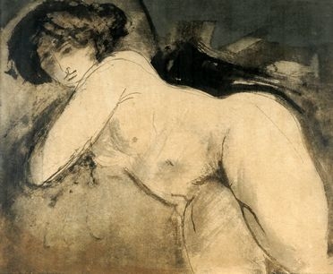  Marcello Boccacci  (Firenze, 1914 - 1996) : Nudo femminile sdraiato.  - Auction  [..]