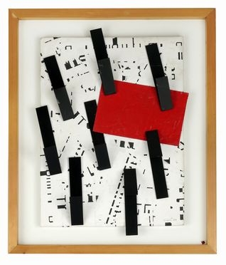  Giorgio Ulivi  (Vicopisano, 1938) : Piccolo fax solcato da segni neri.  - Auction Modern and Contemporary Art - Libreria Antiquaria Gonnelli - Casa d'Aste - Gonnelli Casa d'Aste