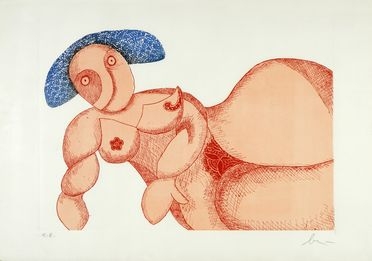  Enrico Baj  (Milano, 1924 - Vergiate, 2003) : Senza titolo.  - Asta Arte Moderna  [..]