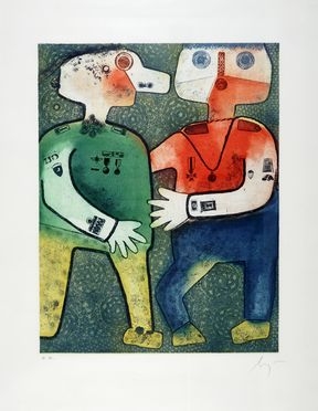  Enrico Baj  (Milano, 1924 - Vergiate, 2003) : Senza titolo.  - Auction Modern and  [..]