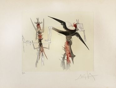  Wifredo Lam  (Sagua la Grande, 1902 - Parigi, 1982) : Sin titulo.  - Auction Modern  [..]