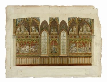  Tommaso Bigatti  (1775) : Studio per decorazioni di una cattedrale.  - Asta Arte  [..]