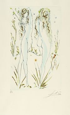  Salvador Dalì  (Figueres, 1904 - 1989) : Due nudi femminili.  - Asta Arte Moderna  [..]
