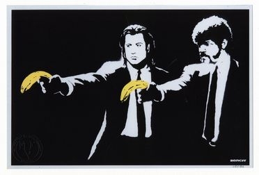  Banksy  (Bristol, 1974) [da] : Pulp Fiction.  - Auction Modern and Contemporary  [..]