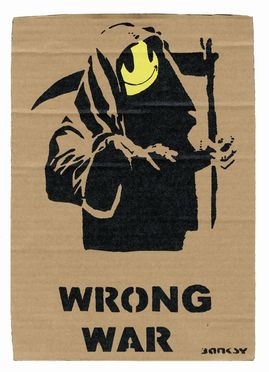  Banksy  (Bristol, 1974) : Wrong war.  - Asta Arte Moderna e Contemporanea - Libreria  [..]