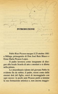  Picasso Pablo : Disegno autografo con firma e titolo Los toros son angeles  - Asta Libri, autografi e manoscritti - Libreria Antiquaria Gonnelli - Casa d'Aste - Gonnelli Casa d'Aste
