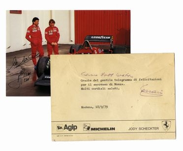  Ferrari Enzo : Foto cartolina con firma autografa.  - Asta Libri, autografi e manoscritti - Libreria Antiquaria Gonnelli - Casa d'Aste - Gonnelli Casa d'Aste