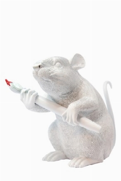  Banksy  (Bristol, 1974) : Love rat (White and Red).  - Asta Arte Antica, Moderna e Contemporanea - PARTE II - Libreria Antiquaria Gonnelli - Casa d'Aste - Gonnelli Casa d'Aste